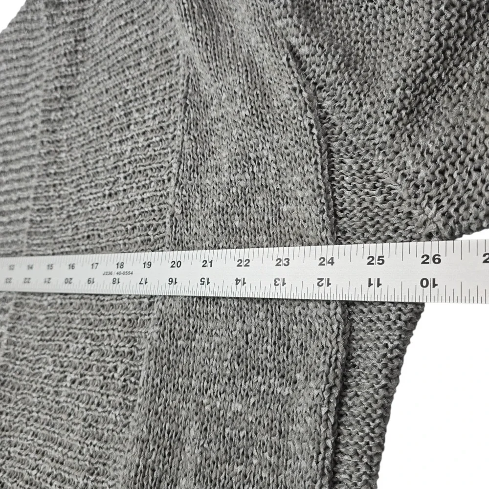 CHICOS Womens Knit Open CARDIGAN Long Sleeve Gray Size‎ 2 (L/12)